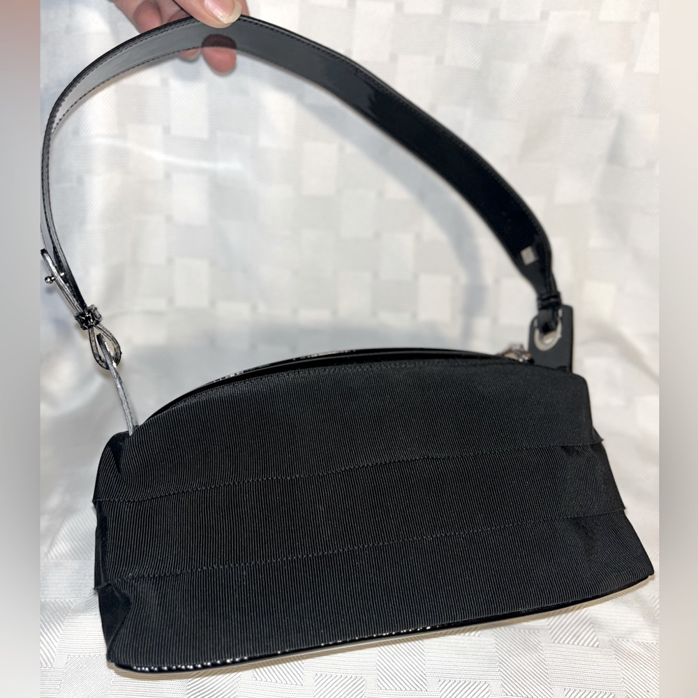 Salvador Ferragamo Ribbon/Patent Leather Shoulder Bag NWOT